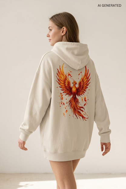 Feuer-Phönix-Hoodie Dust, Frau