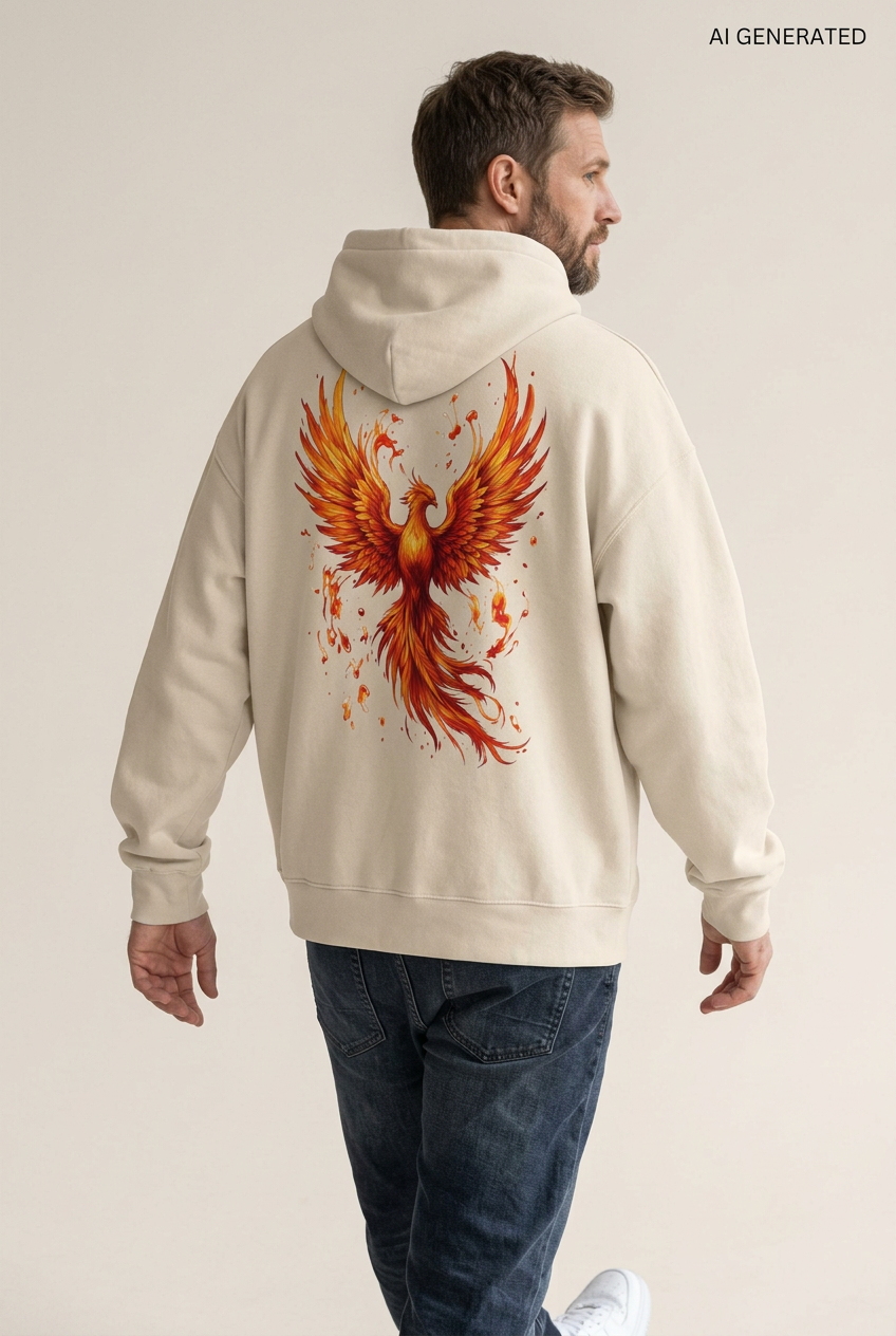 Feuer-Phönix-Hoodie Dust, Mann